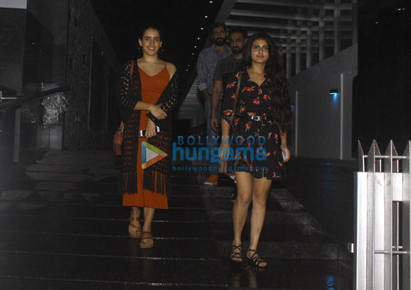 fatima sana shaikh and sanya malhotra snapped post dinner in bandra 1