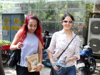 Genelia D'Souza snapped at The Kitchen Garden