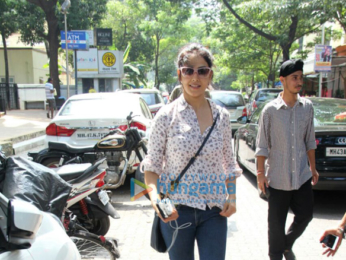 Genelia D'Souza snapped at The Kitchen Garden