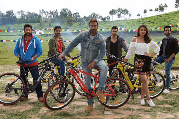 Golmaal Again cast poses with Salman Khan's Being Human e-cycles