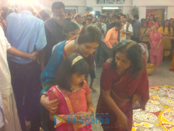 Aishwarya Rai Bachchan snapped at the Durga Puja festivities at Ramkrishna mission
