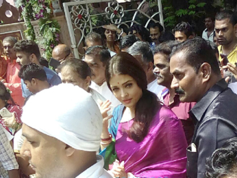 Aishwarya Rai Bachchan snapped at the Durga Puja festivities at Ramkrishna mission