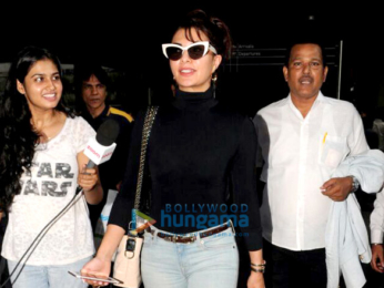 Jacqueline Fernandez arrives from her home town Colombo