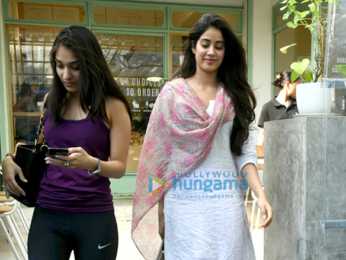 Jahnavi Kapoor snapped at The Kitchen Garden in Bandra