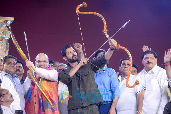 John Abraham snapped attending a Dussehra celebration in Delhi John Abraham snapped attending a Dussehra celebration in Delhi
