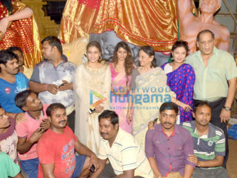Kajol and family snapped at Durga pandal in Mumbai