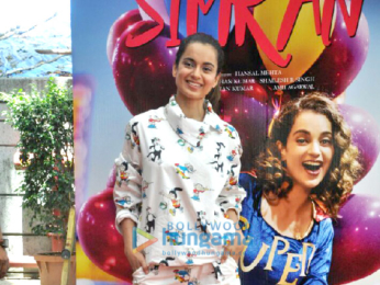 Kangna Ranaut attends the song launch of her film 'Simran' along with her brother and sister