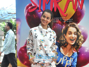 Kangna Ranaut attends the song launch of her film 'Simran' along with her brother and sister