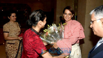 Kangna Ranaut snapped at a hotel in Mumbai suburbs