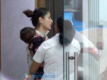 Kareena Kapoor Khan and Tusshar Kapoor snapped with their kids in Bandra