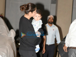 Kareena Kapoor Khan snapped with Taimur post birthday celebrations at Babita Kapoor’s house in Bandra