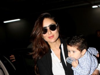 Kareena Kapoor Khan and baby Taimur Ali Khan snapped as they arrive from Delhi