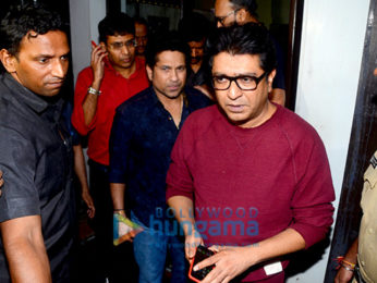 Raj Thackeray and Sachin Tendulkar snapped at Bastian
