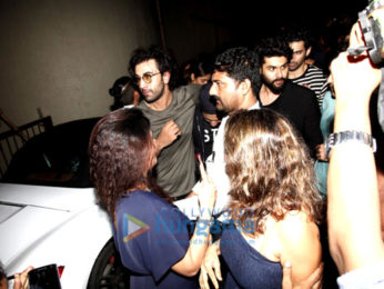 Ranbir Kapoor, Varun Dhawan, Arjun Kapoor, Aditya Roy Kapur and Ileana D’Cruz snapped post party at Sucasa Bandra