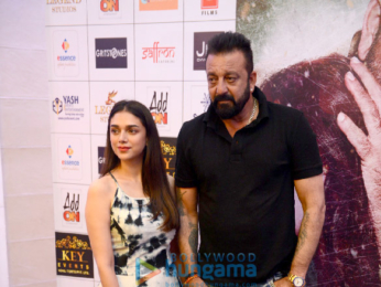 Cast of the film Bhoomi grace the press meet of the film in Delhi
