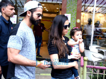 Shahid Kapoor and family snapped on Mira Kapoor's birthday at an ice cream store