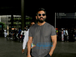Suniel Shetty snapped at the airport