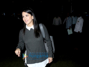 Sunny Leone, Daniel Weber snapped with kid Nisha Kaur Weber at the airport