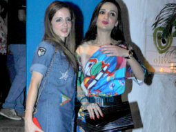 Sussanne Roshan and Anu Dewan snapped post dinner at Olive