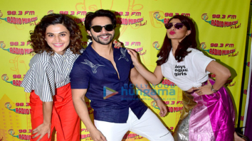 Varun Dhawan, Jacqueline Fernandez and Taapsee Pannu promote ‘Judwaa 2’ at 98.3 FM Radio Mirchi