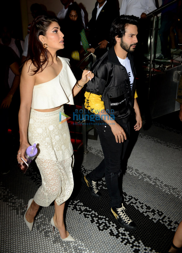 varun dhawan jacqueline fernandez and taapsee pannu snapped at le merridean hotel in delhi 5