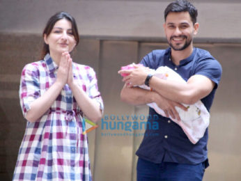 Soha Ali Khan and Kunal Khemu snapped with their baby