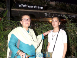 Sarika and Akshara snapped outside Coffee by Di Bella