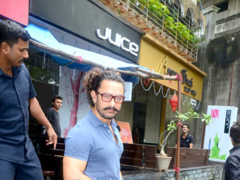 Aamir Khan snapped at a spa
