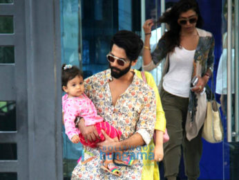 Shahid Kapoor and Mira Rajput spotted with Misha on Diwali day