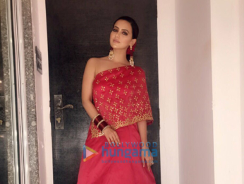 Sana Khan snapped in festive look