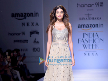 AIFW 2017 Nidhhi Agerwal walks the ramp in New Delhi