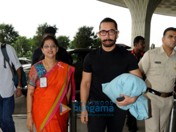 Aamir Khan, Zaira Wasim, Prateik Babbar, Kim Sharma, and Aditi Rao Hydari snapped at the airport