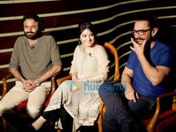 Aamir Khan and Zaira Wasim at a photoshoot in New Delhi