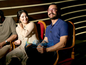 Aamir Khan and Zaira Wasim at a photoshoot in New Delhi