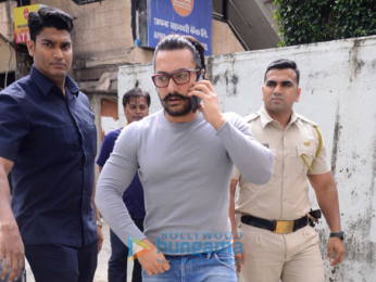 Aamir Khan snapped in South Mumbai
