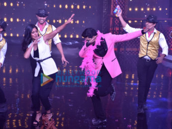 Abhishek Bachchan, Katrina Kaif and Boman Irani snapped on sets of Lip Sing Battle