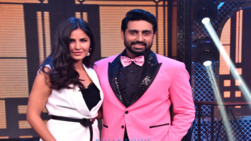 Abhishek Bachchan, Katrina Kaif and Boman Irani snapped on sets of Lip Sing Battle