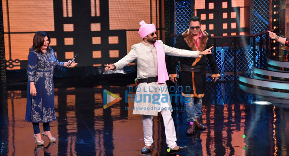 abhishek bachchan and boman irani snapped on sets of lip sing battle 1