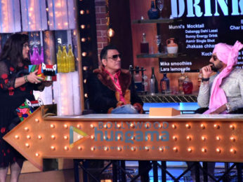 Abhishek Bachchan, Katrina Kaif and Boman Irani snapped on sets of Lip Sing Battle