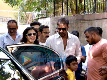 Ajay Devgan and Kajol watch 'Golmaal Again' with their kids