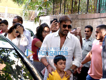 Ajay Devgan and Kajol watch 'Golmaal Again' with their kids