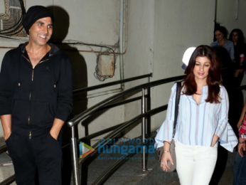 Akshay Kumar with family and Arjun Kapoor spotted at PVR Juhu