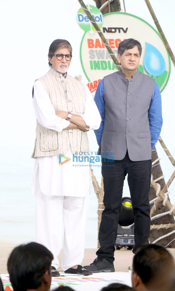amitabh anupam and kailash attend the ndtv cleanathon 1