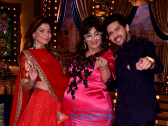 Armaan Malik and Kanika Kapoor snapped on the sets of the show ‘Aunty Boli Lagao Boli’