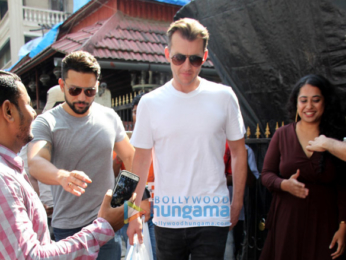 Brett Lee snapped at a Salad Corner in Bandra