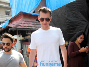 Brett Lee snapped at a Salad Corner in Bandra