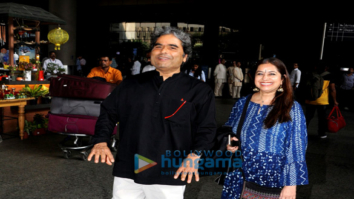 Vishal Bhardwaj and Rekha Bhardwaj snapped at the airport