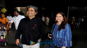 Vishal Bhardwaj and Rekha Bhardwaj snapped at the airport