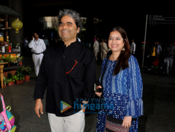 Vishal Bhardwaj and Rekha Bhardwaj snapped at the airport