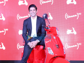 Farhan Akhtar launches 'Vespa Red' scooters